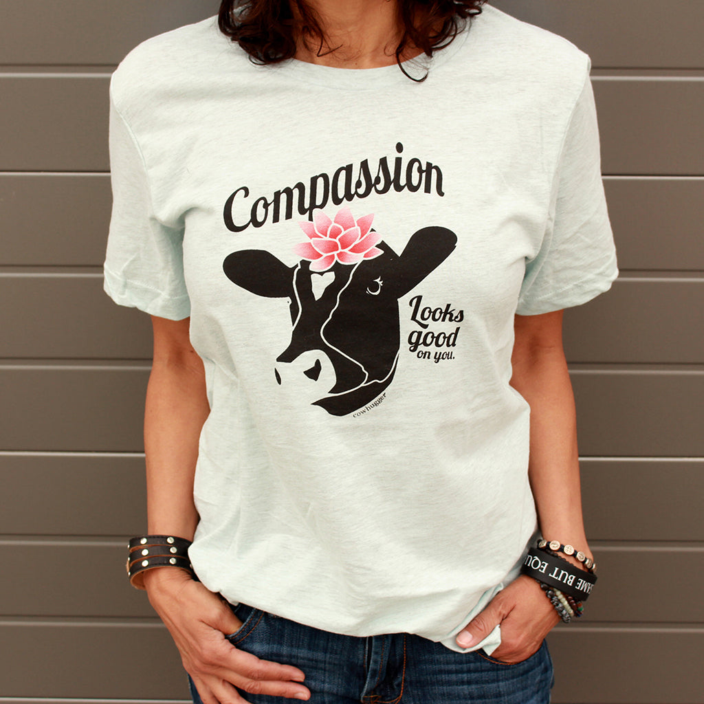 Compassion Looks Good On You - Jersey Tee Ice Blue