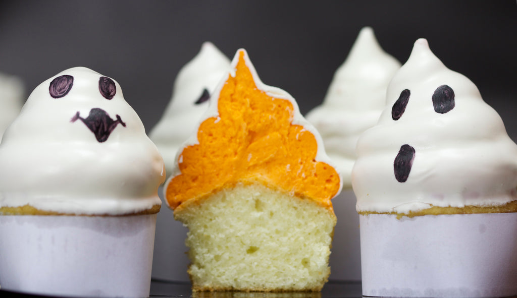 Halloween Hi-Hat Cupcakes Ghosts