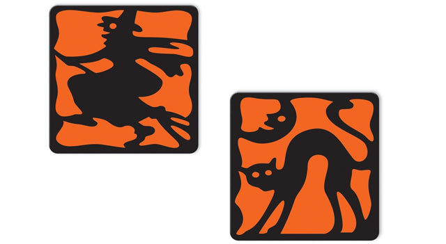 Vintage Halloween Silhouette Coasters Party Supplies