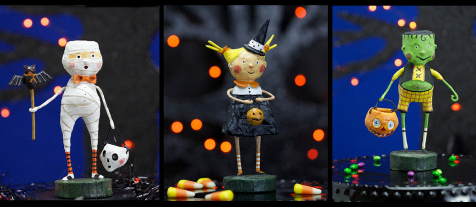 Lori Mitchell Halloween Figurines Group