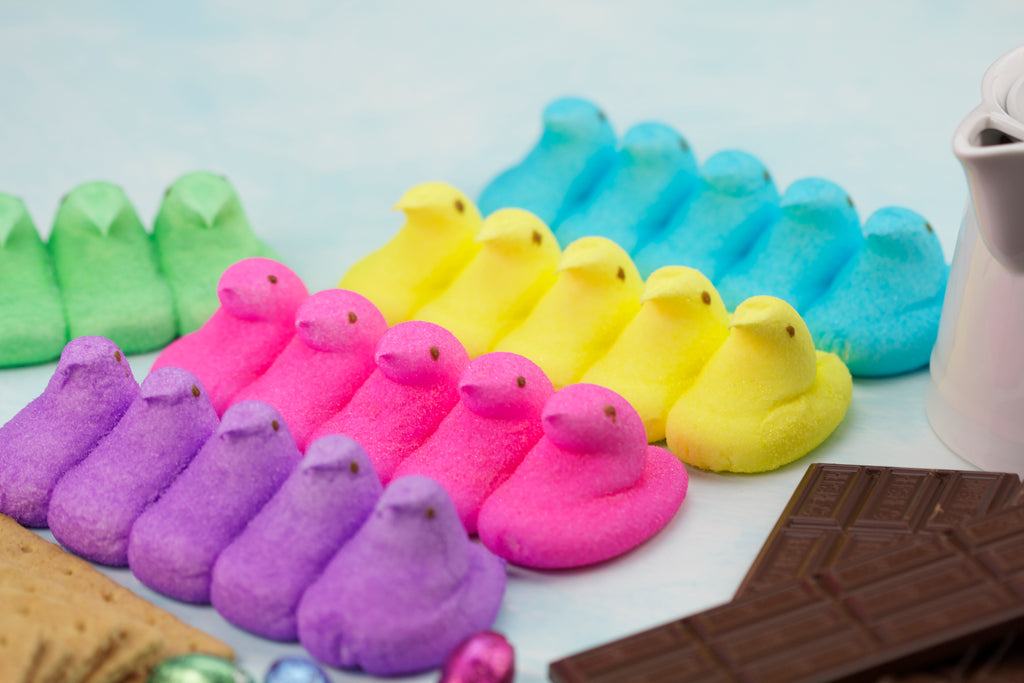 Rainbow Peeps for Skillet Smores