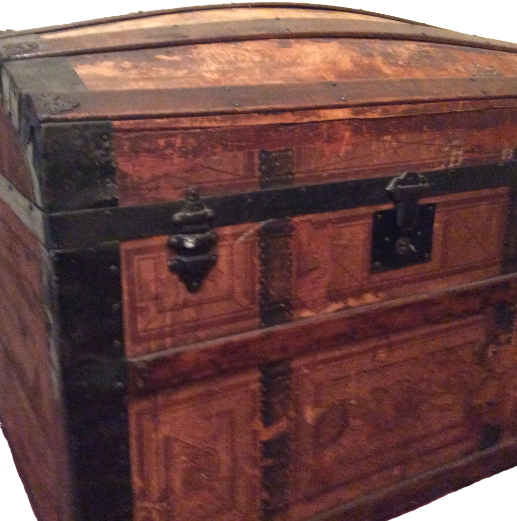 Vintage Roll Top Trunk