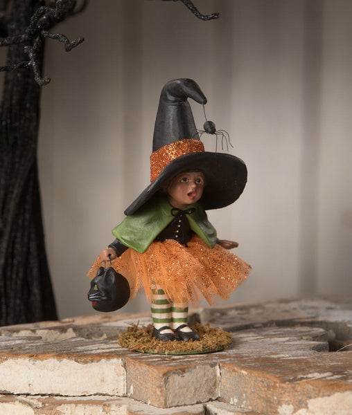 Little Diana Witch with Spider Bethany Lowe Halloween Figurines