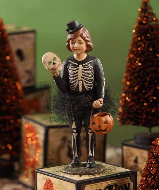 Skeleton Girl Figurine Bethany Lowe Halloween