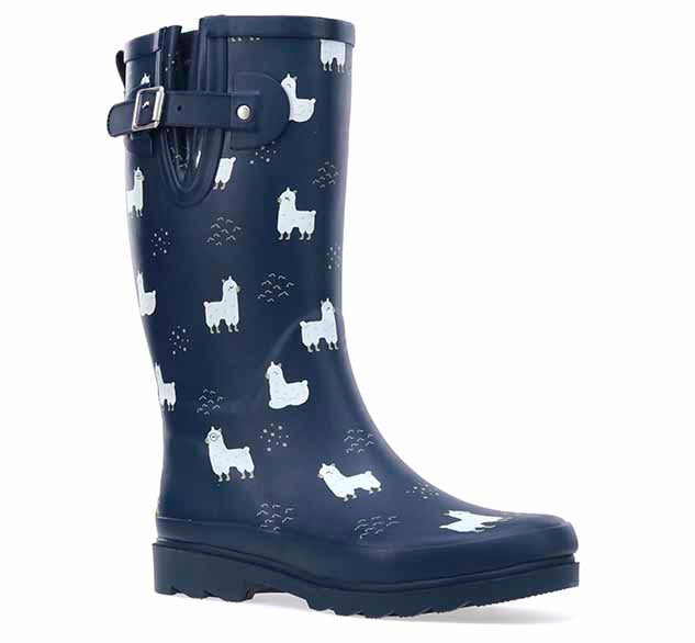 womens navy blue rain boots