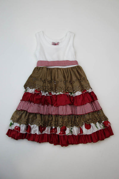 Monnalisa designer dress"Abito Con Mix Di Gale""