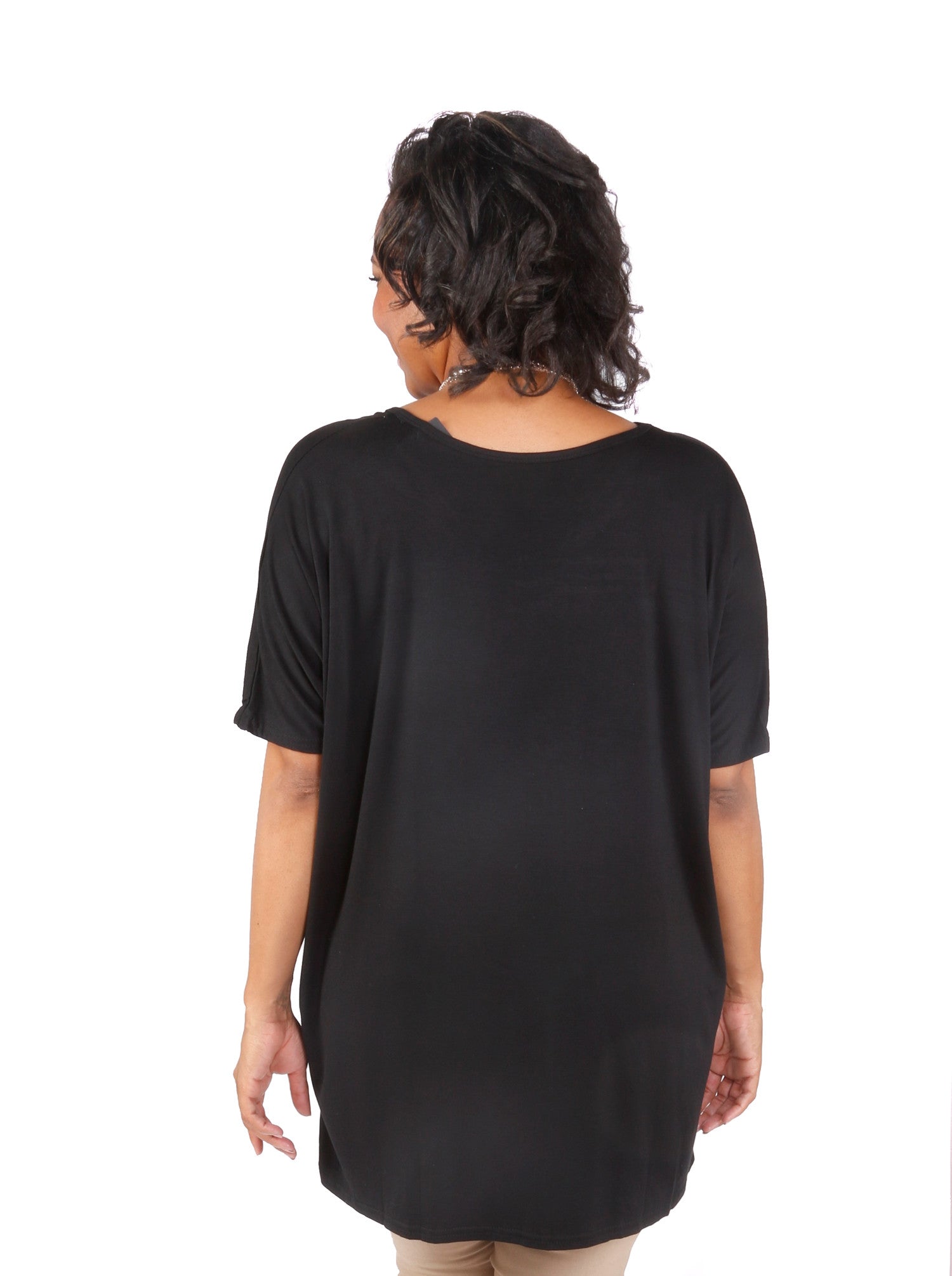 Plus Size Contrast Tunic