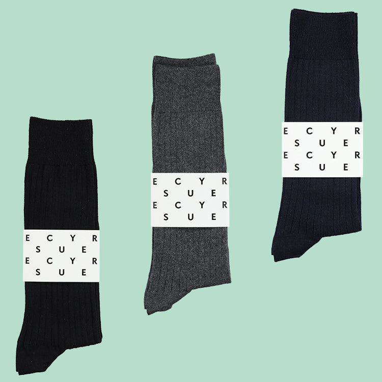 Classic ribbed Cotton Socks, Escuyer