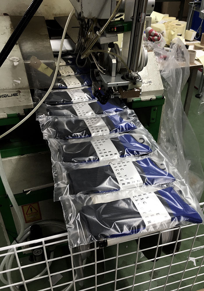 Escuyer socks at the factory