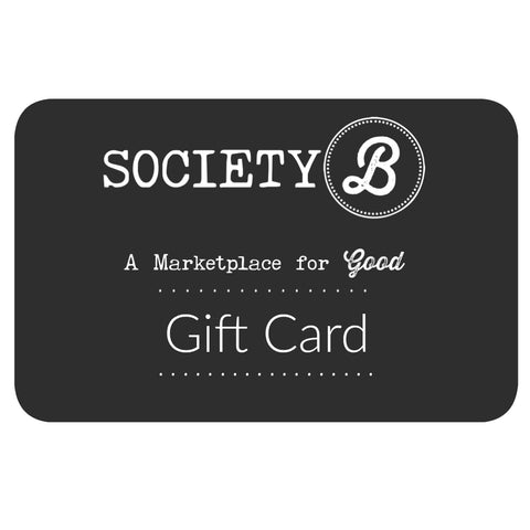 Society B Gift Card // Gifts That Give Back to Charity