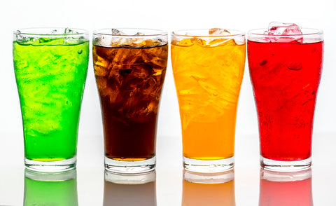 Brightly colored drinks