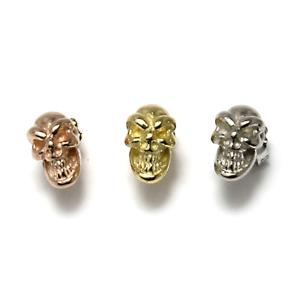 gold skull earrings