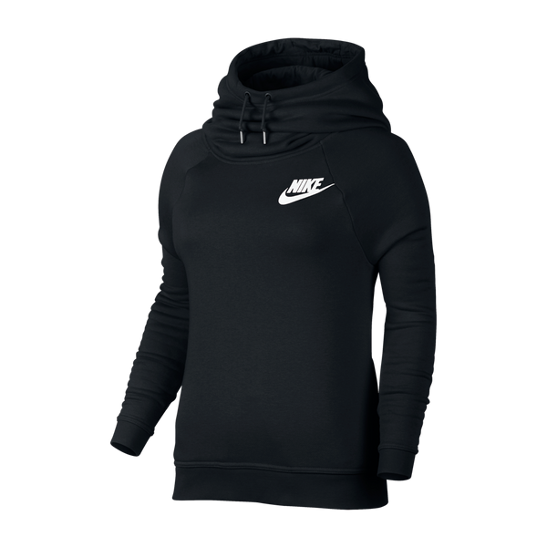 nike women's rally hoodie black