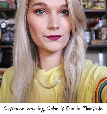 Megzyttheog wearing Color is Bae Plumsicle by Elizabeth Mott 
