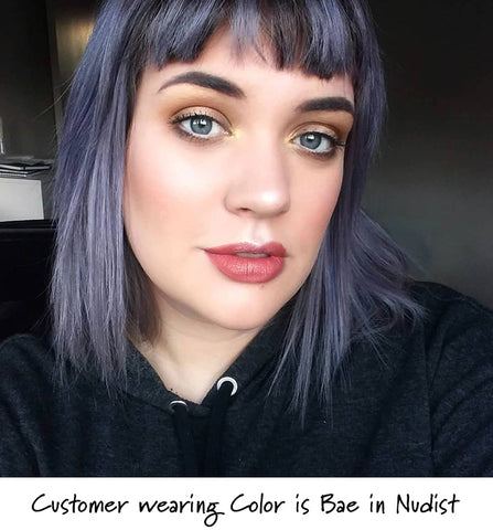 Elizabeth Mott Color Is Bae Liquid Lipstick In Nudist on Customer