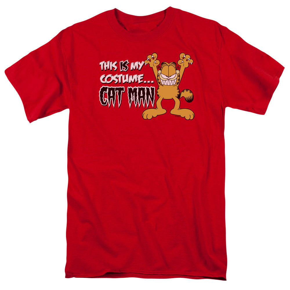 Garfield Cat Man Red