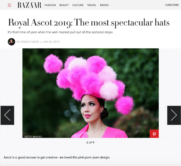 Yuan Li London millinery Royal Ascot hats ladies day 2019 Bazaar