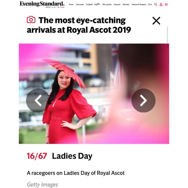 Yuan Li London millinery Royal Ascot hats ladies day 2019 Bazaar. 