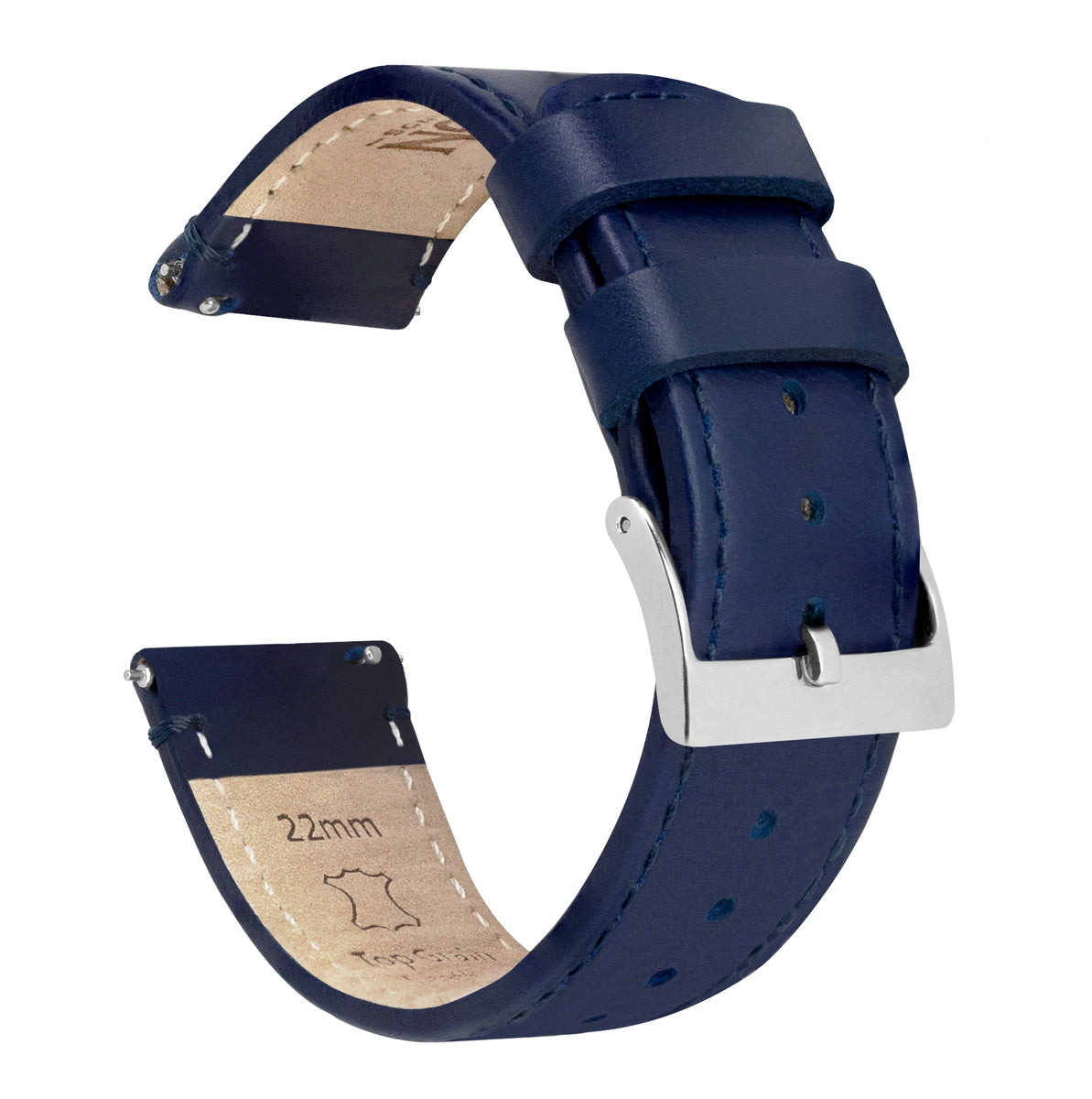 tidligste slave bred Navy Blue Leather Watch Band | Quick Release Watch Strap | BARTON – Barton  Watch Bands