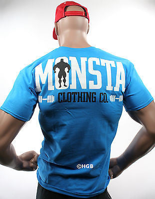 New Men's Monsta Clothing Fitness Gym T-Shirt-Tout en