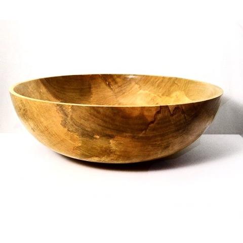 SILVER MAPLE WOOD SALAD BOWL LARGE 