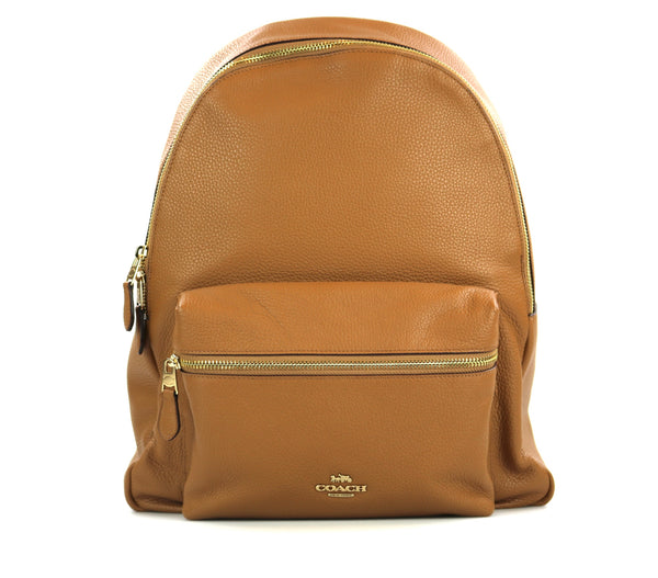 brown coach backpack