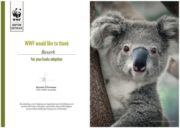 adopt a koala certificate wwf