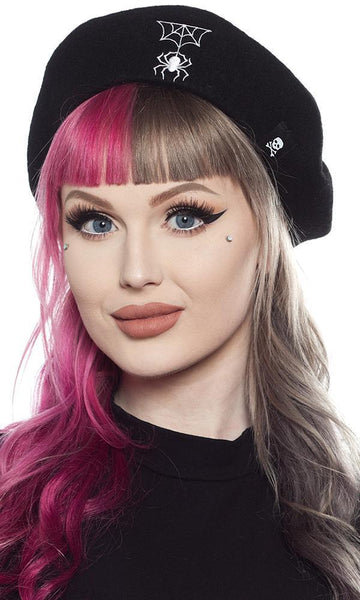 spider web beret sourpuss