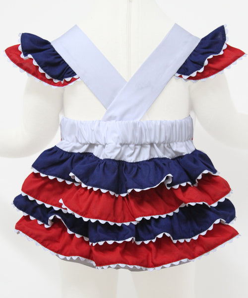 4th of july romper baby girl