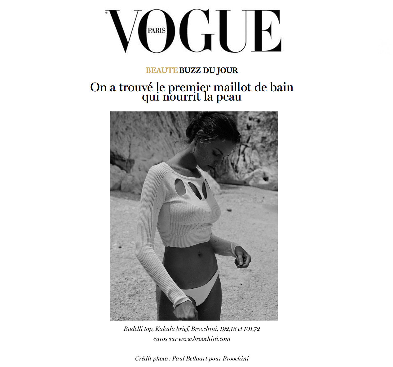 VOGUE PARIS MAGAZINE BROOCHINI SWIMWEAR 