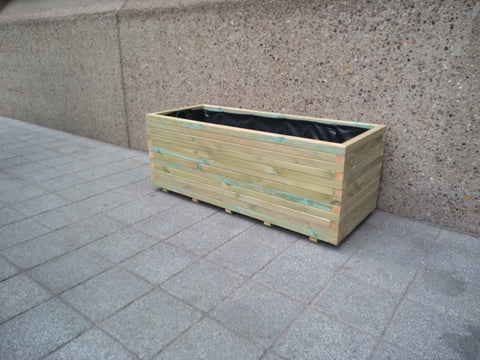 Large wooden planter
