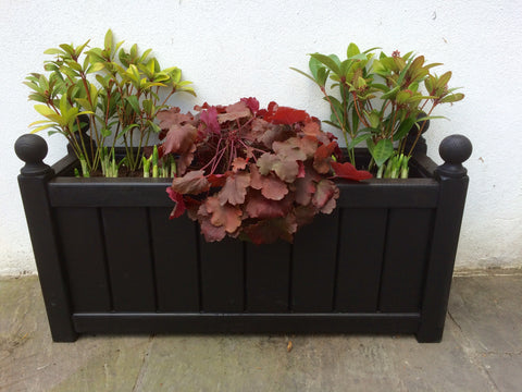 Black Wooden planter