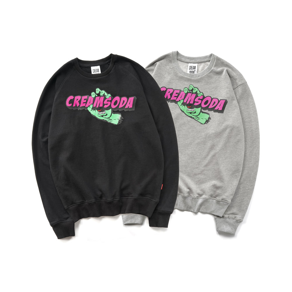 CreamSoda Hand-Logo Crewneck Sweatshrit