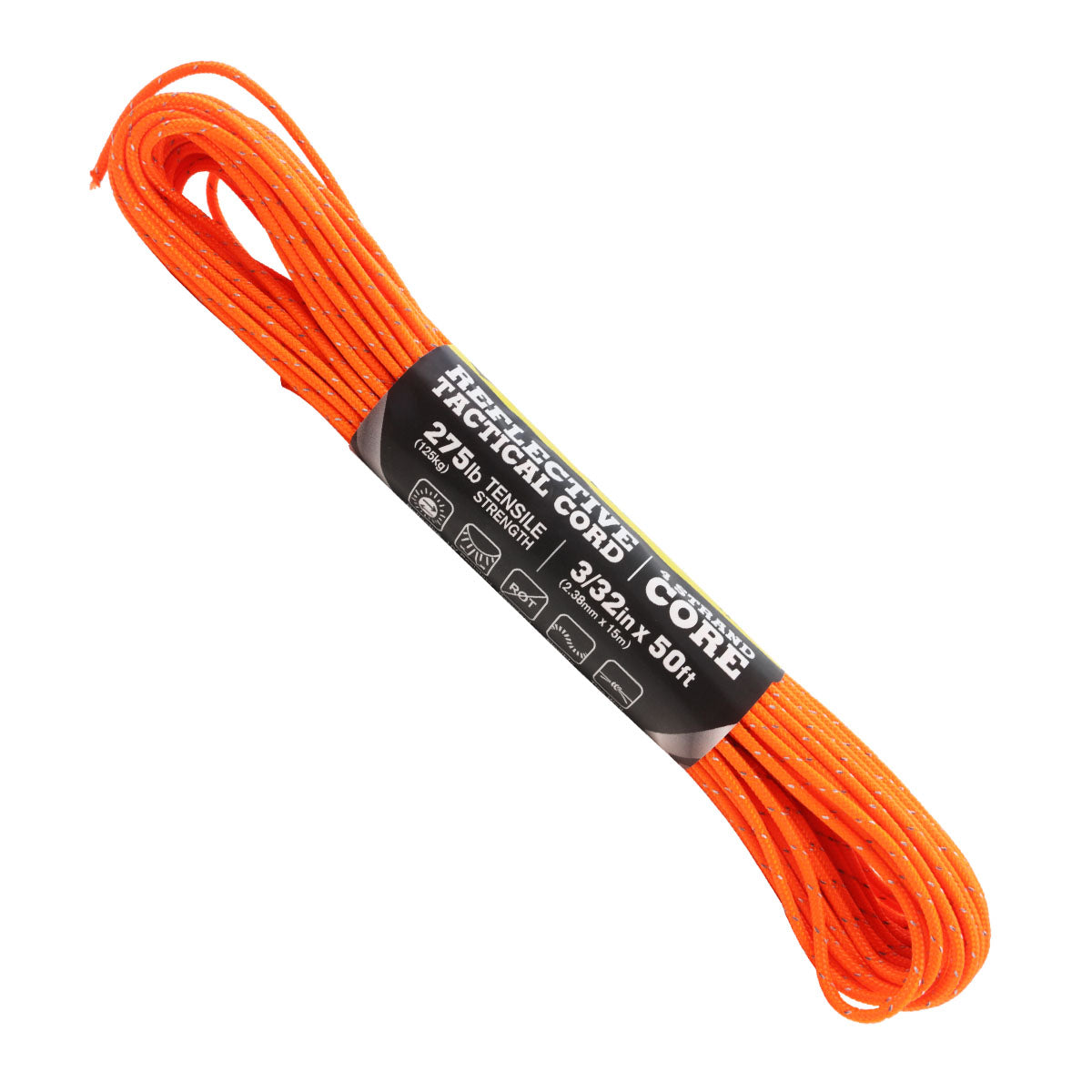 Tactical Paracord-Schnur in orange 2,4 mm 30,5 m 4-Kern Atwood Rope MFG 