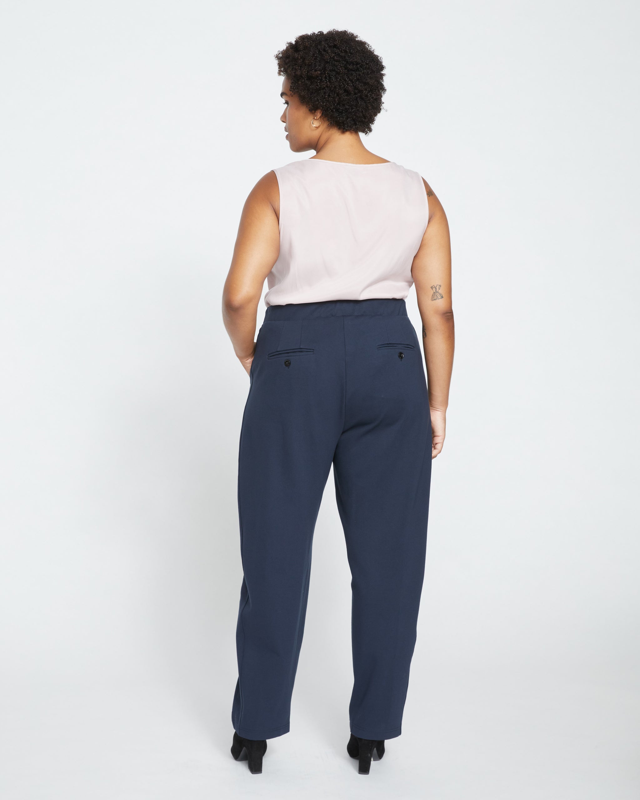 Audrey Tailored Ponte Pants - Navy
