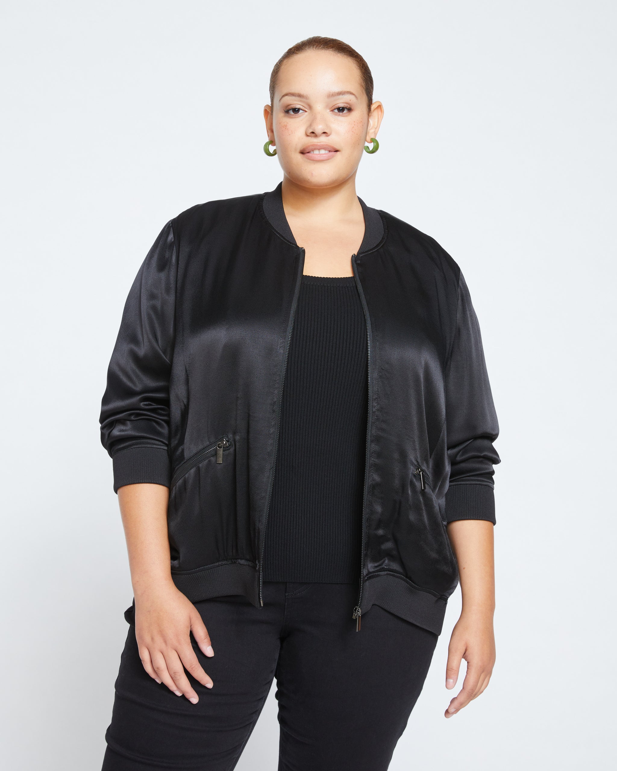 Satin Bomber Jacket - Nori by Universal Standard