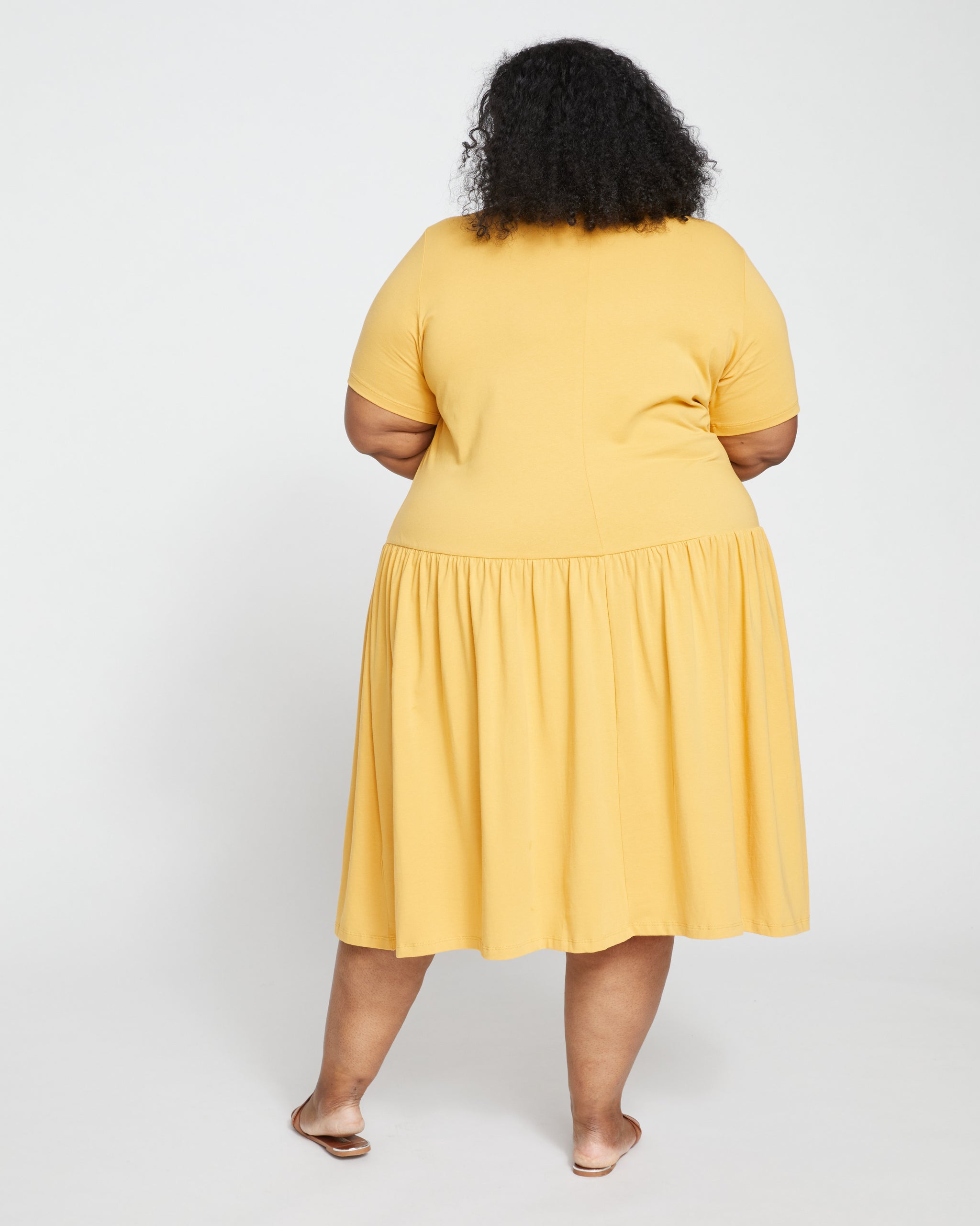 Sunday Garden T-Shirt Dress - Custard | Universal Standard