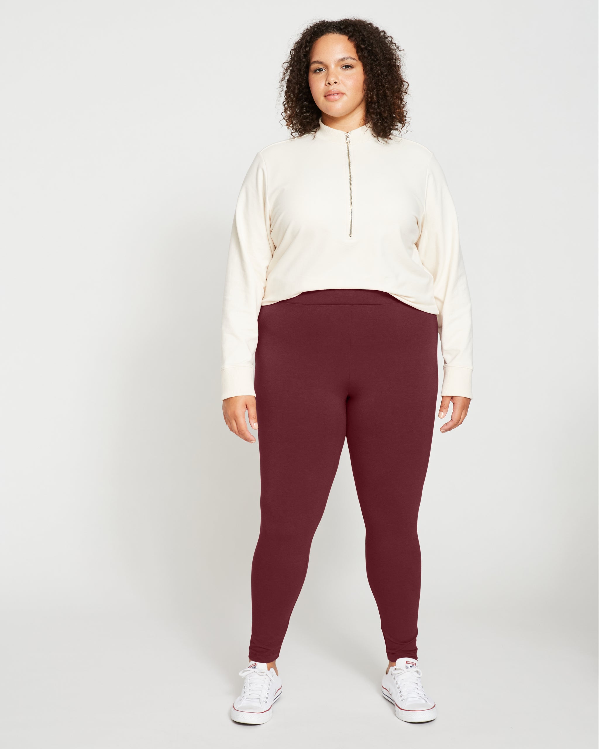 Women's Maroon Color (Pinkish Red) Ankle Length Stretch Legging