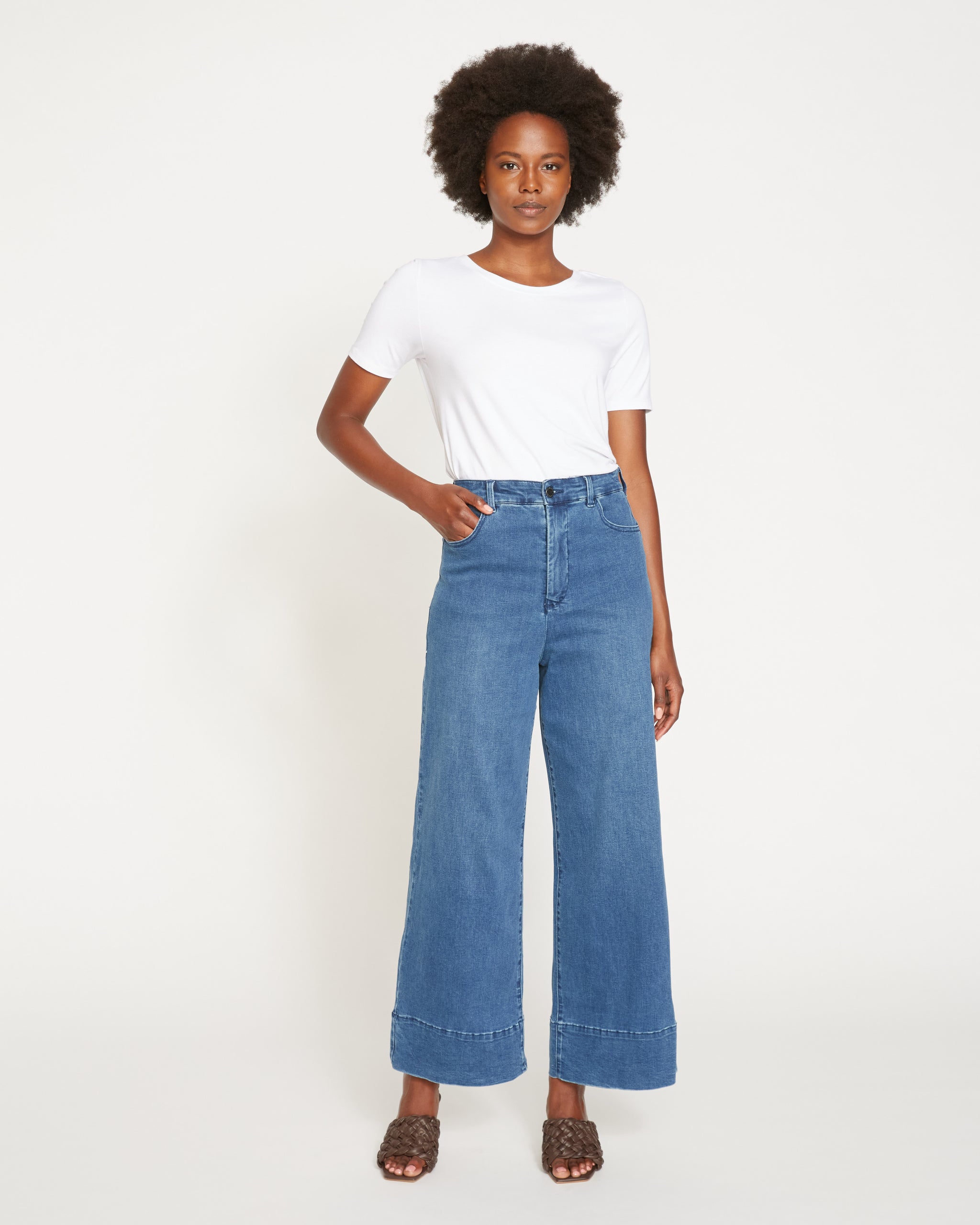 Carrie High Rise Wide Leg Jeans - True Blue | Universal Standard