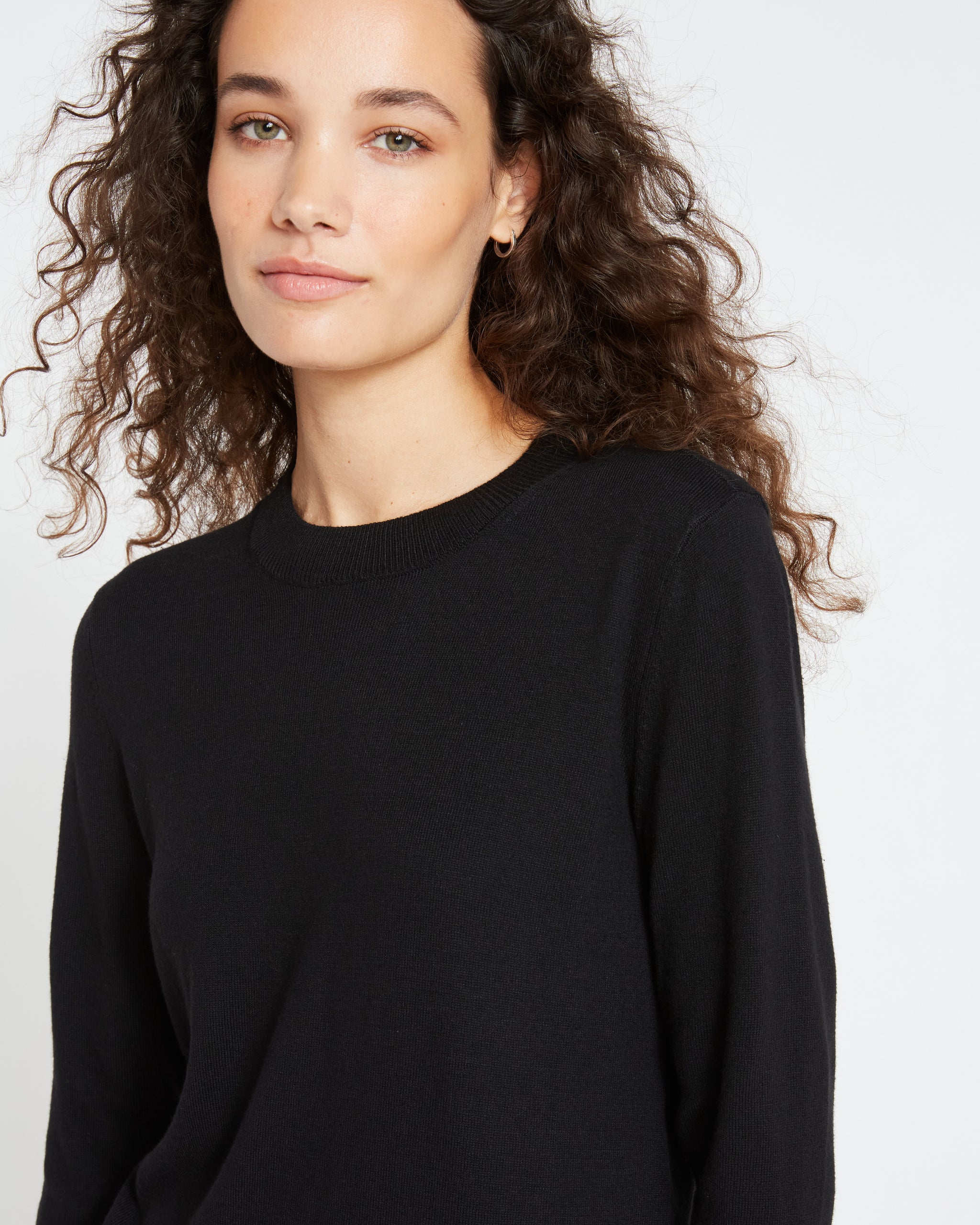 Cashmere Crew Neck Sweater - Black