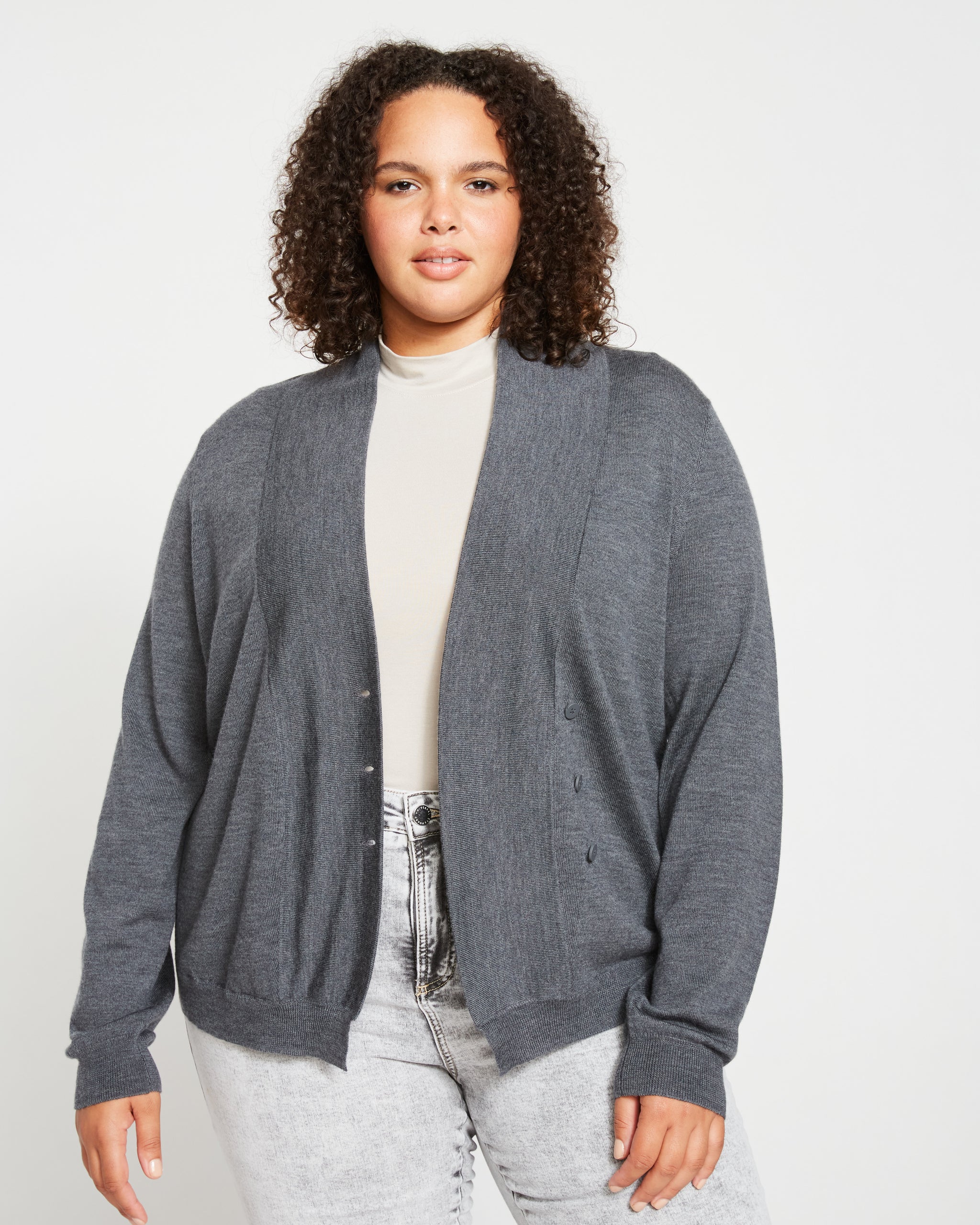 Curve Cardi - Slate | Universal Standard