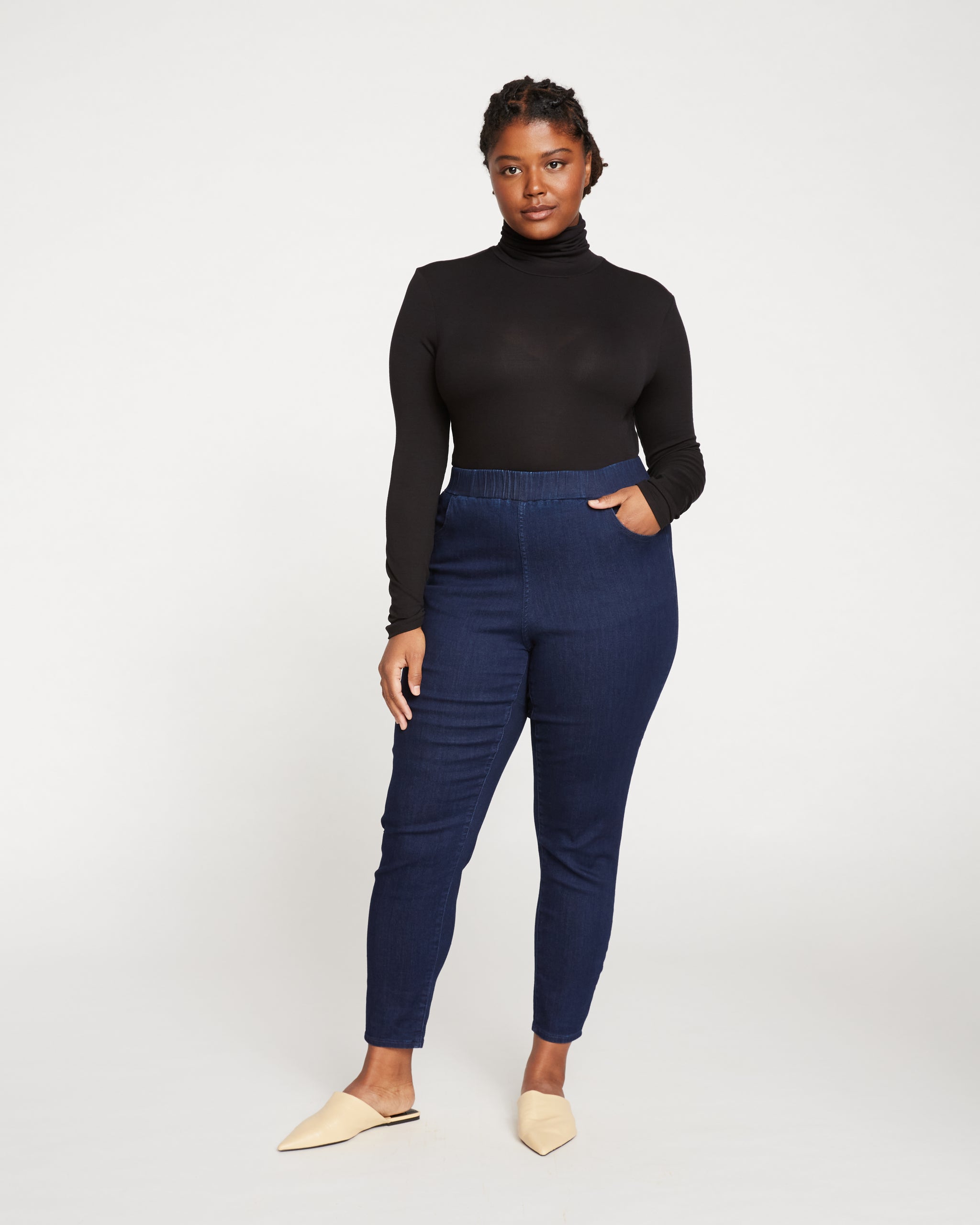 Women Jeans Standard and Plus Full Lengths Jeggings with Pockets