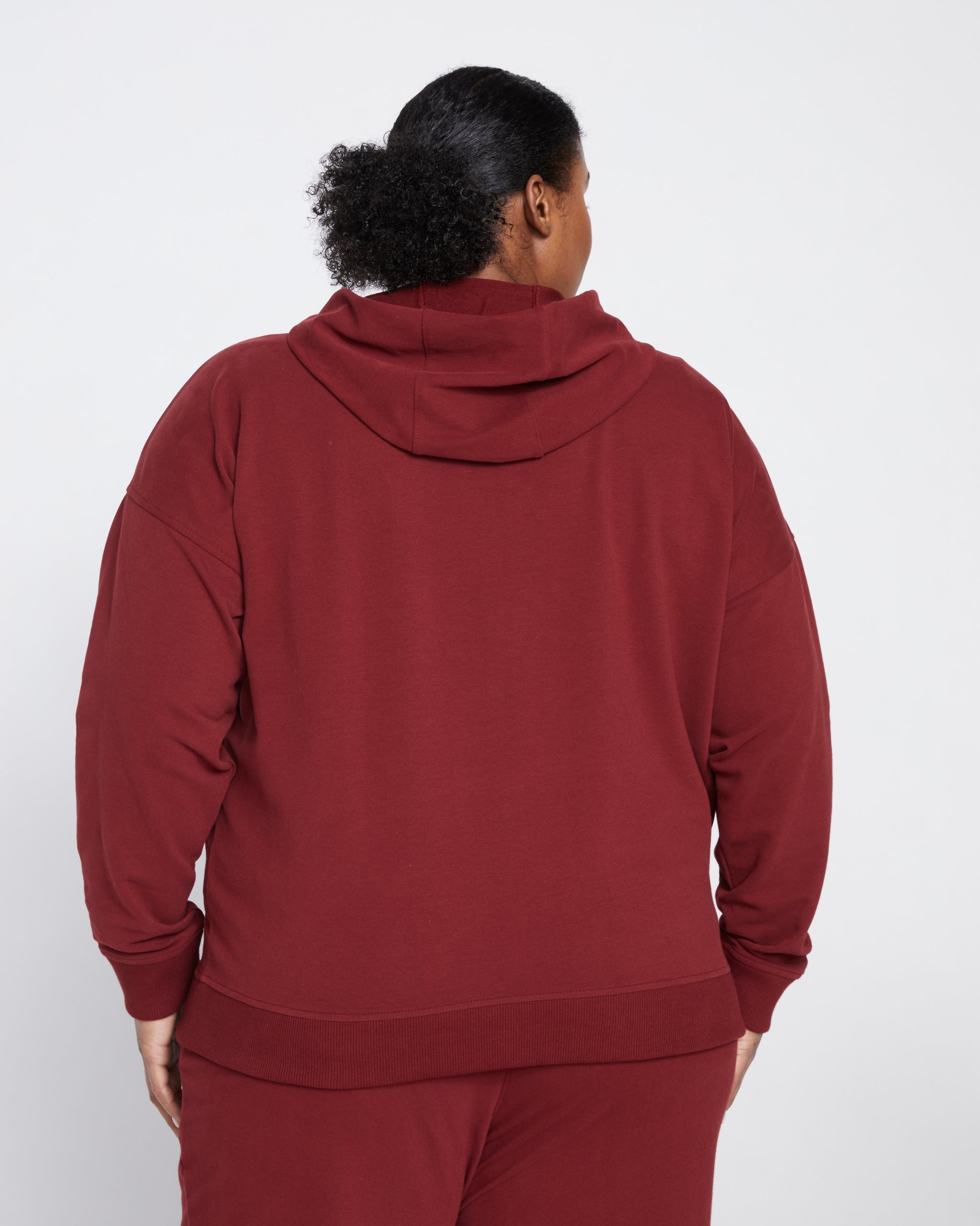Fundamental French Terry Zip Up Hoodie - Mahogany Rose