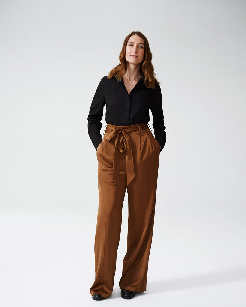 wide leg high rise pants