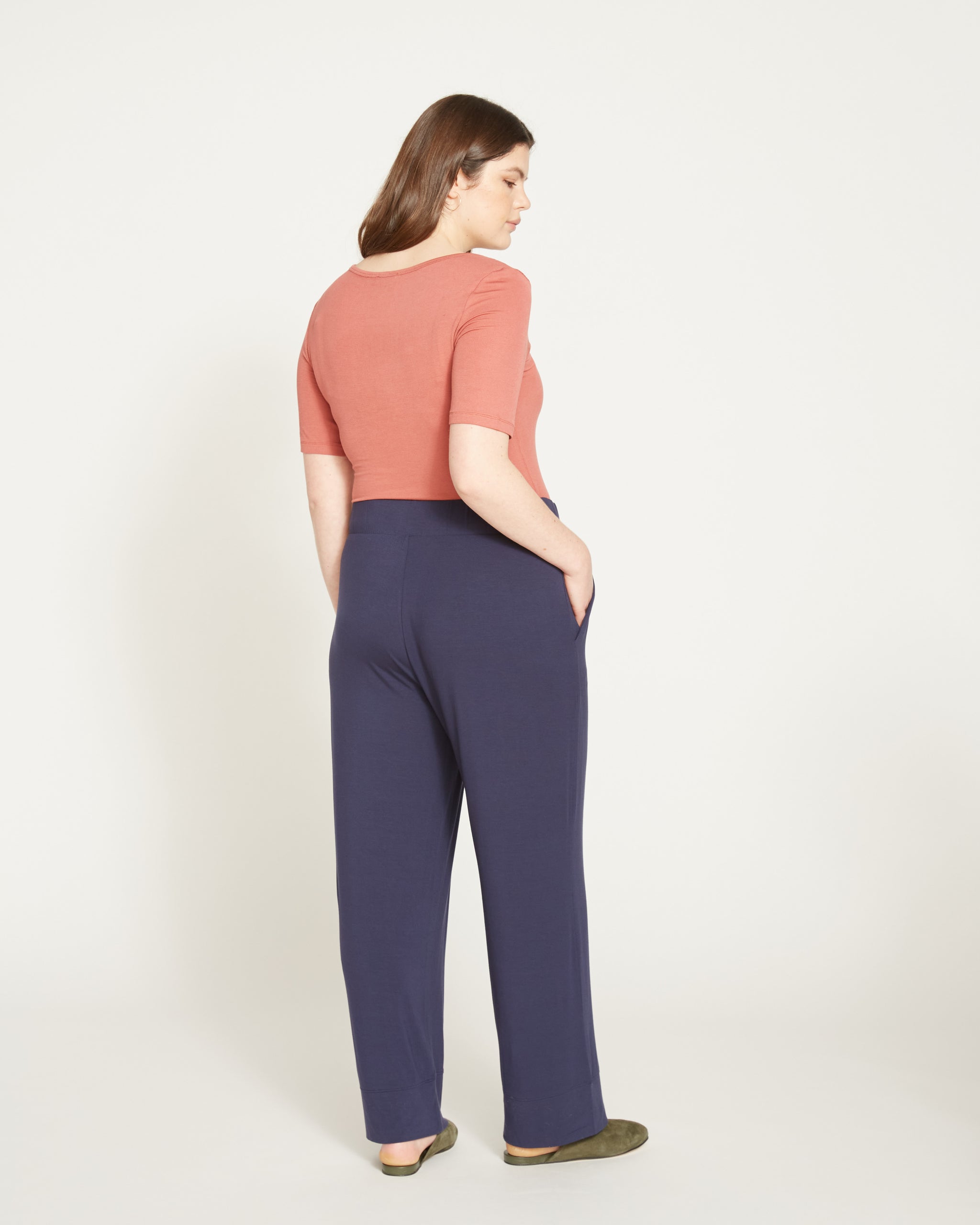 Pull-On Jersey Pants - Navy