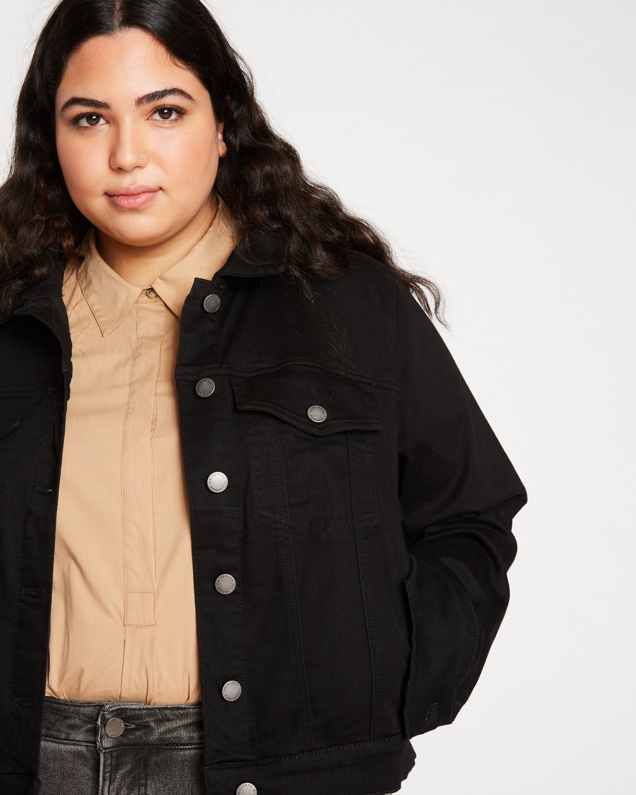 Womens Tops Plus Size Casual Womens Large Ladies Denim Oversize Chain  Jacket Pocket Coat Plus Size Tops For Women