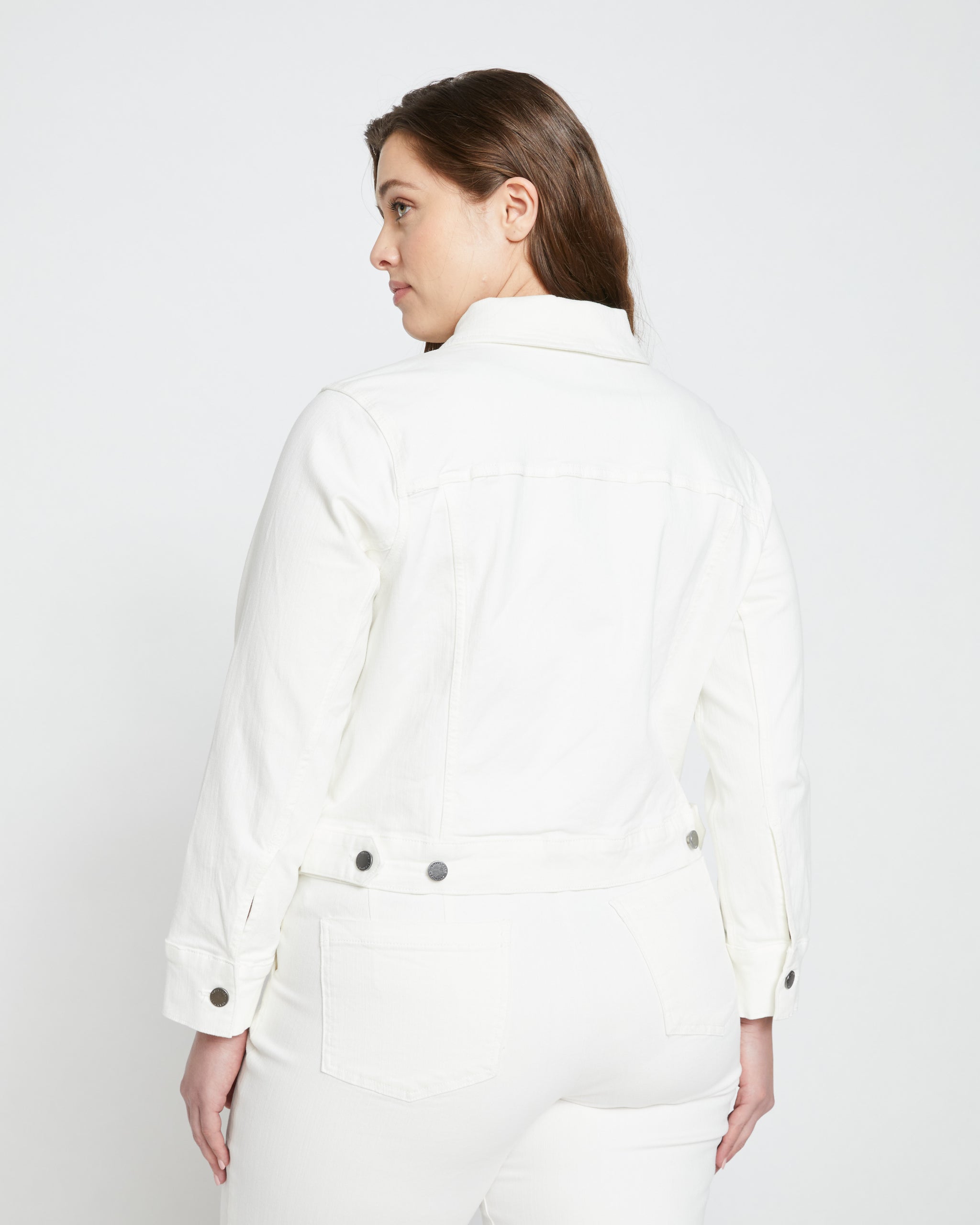 womens white denim jacket