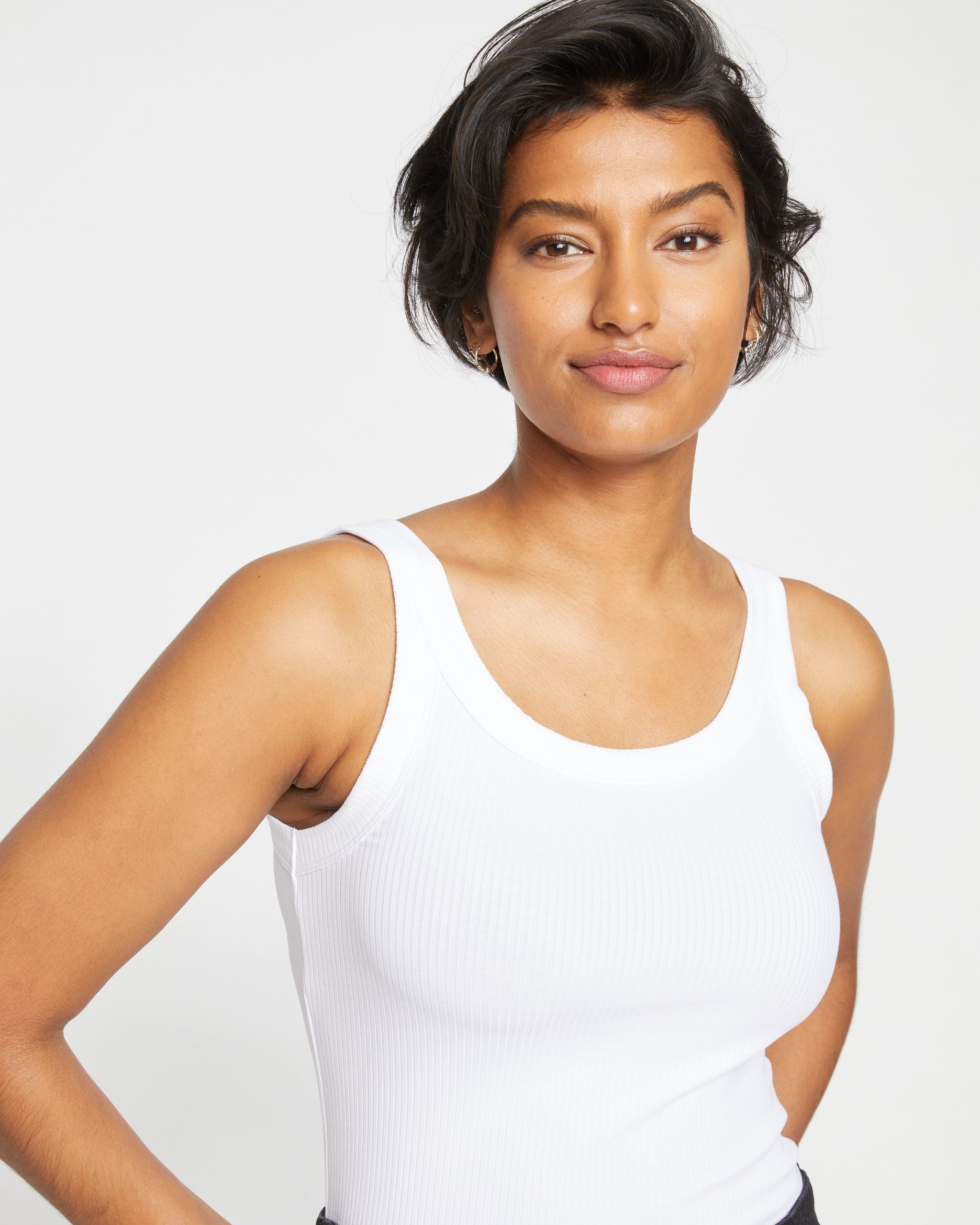 White Classic Rib Tank