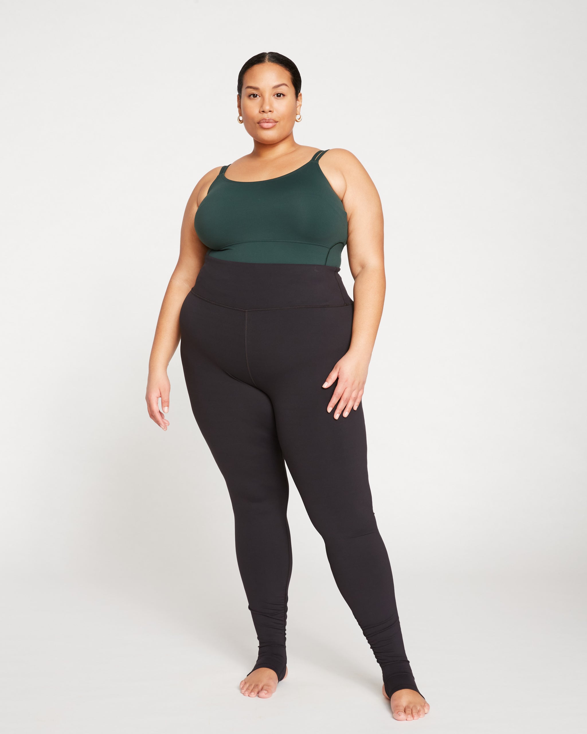 French Terry High Waisted Compression Plus Size Leggings