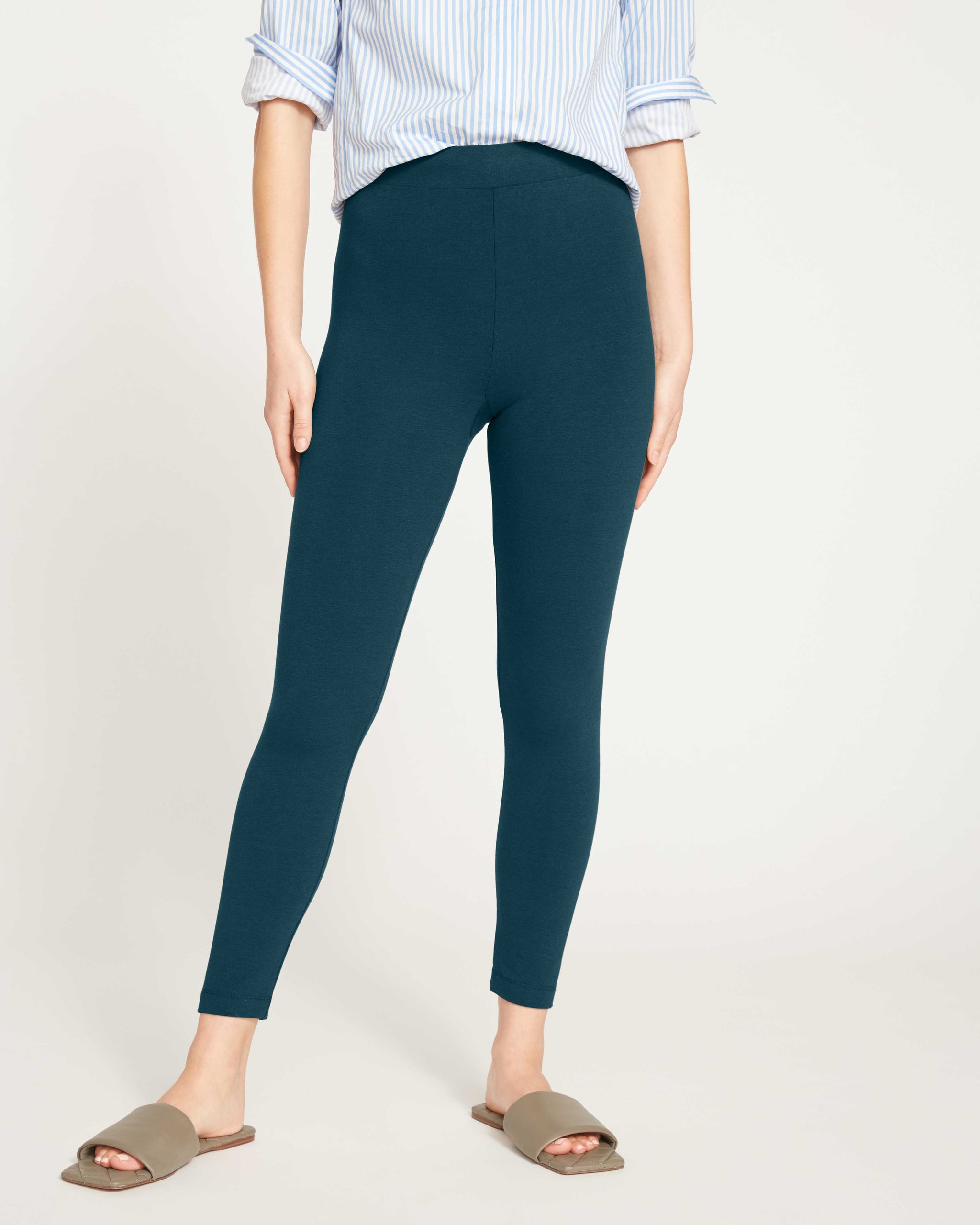 EVERLANE THE PERFORM ANKLE LEGGINGS IN GREEN DOT SIZE LARGE NEW